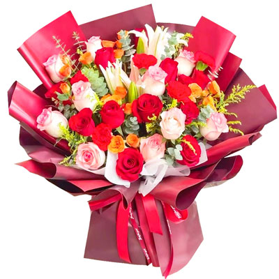 太原22朵玫瑰百合，追求真爱幸福